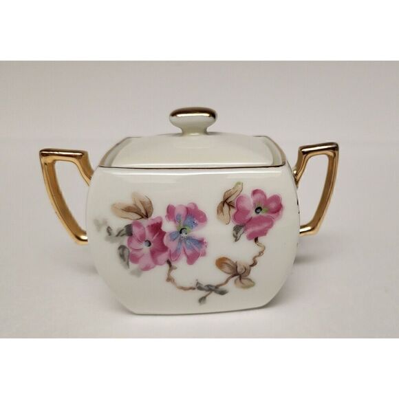 Vintage Small Tea Creamer And Sugar Bowl Made In Japan 120/88 Elegant Beautiful - Picture 2 of 10